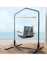 Gardeon Outdoor Hammock Chair with Stand Swing Hanging Hammock Garden Grey, hi-res