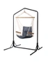 Gardeon Outdoor Hammock Chair with Stand Swing Hanging Hammock Garden Grey, hi-res