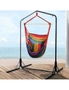 Gardeon Outdoor Hammock Chair with Stand Swing Hanging Hammock Pillow Rainbow, hi-res
