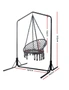 Gardeon Outdoor Hammock Chair with Stand Cotton Swing Relax Hanging 124CM Grey, hi-res