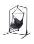 Gardeon Outdoor Hammock Chair with Stand Tassel Hanging Rope Hammocks Grey, hi-res