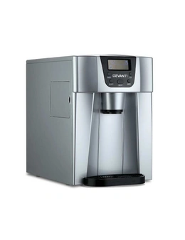 Devanti 2L Portable Ice Maker Water Dipenser Ice Cube Machine - Silver