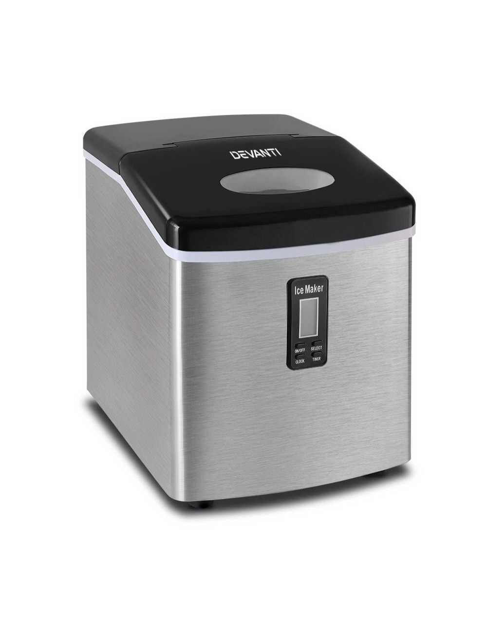 Devanti 3.2L Ice Maker Portable Ice Cube Machine - Silver