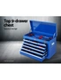 Giantz 16 Drawers Tool Box Chest Trolley Toolbox Mechanic Garage Storage Cabinet Blue, hi-res