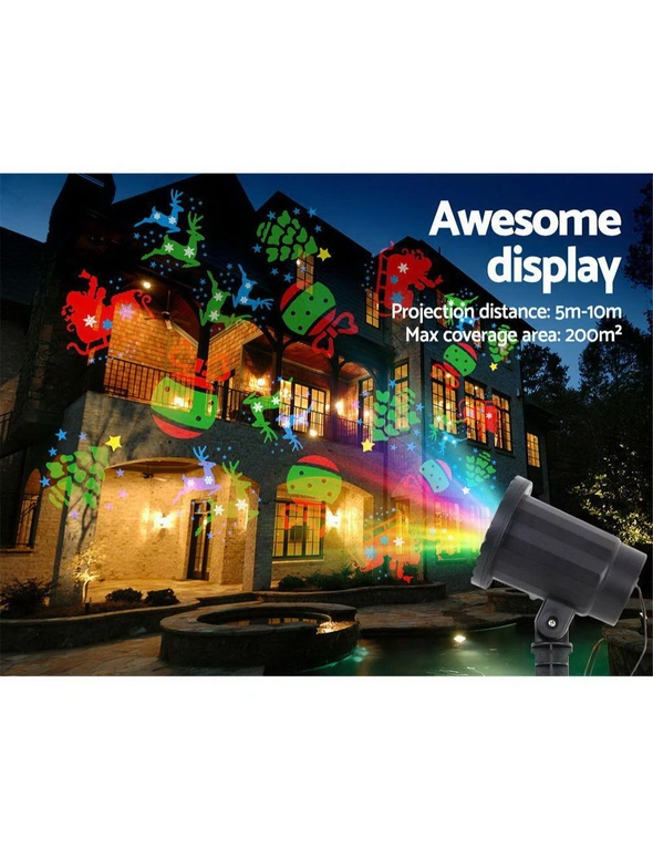 Jingle Jollys Christmas Projector Laser Lights Moving LED Landscape Lamp Outdoor, hi-res image number null