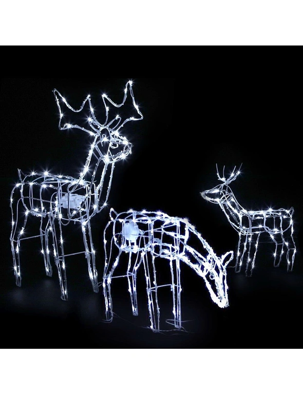 Jingle Jollys Christmas Led Motif Lights Rope Reindeer Waterproof, hi-res image number null
