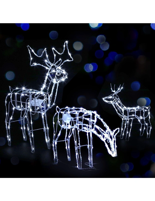 Jingle Jollys Christmas Led Motif Lights Rope Reindeer Waterproof, hi-res image number null