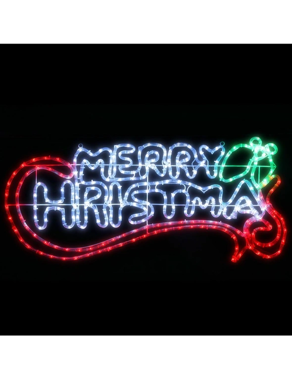 Jingle Jollys Christmas Motif Lights LED Rope Merry Xmas Waterproof Colourful, hi-res image number null