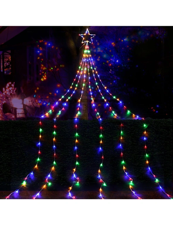 Jingle Jollys 5M Christmas String Lights 320 LED Fairy Curtain Light Solar Power Multi-coloured, hi-res image number null