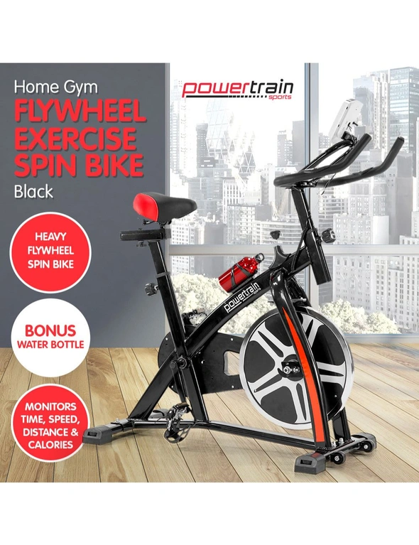 NNEDPE Home Gym Flywheel Exercise Spin Bike - Black, hi-res image number null
