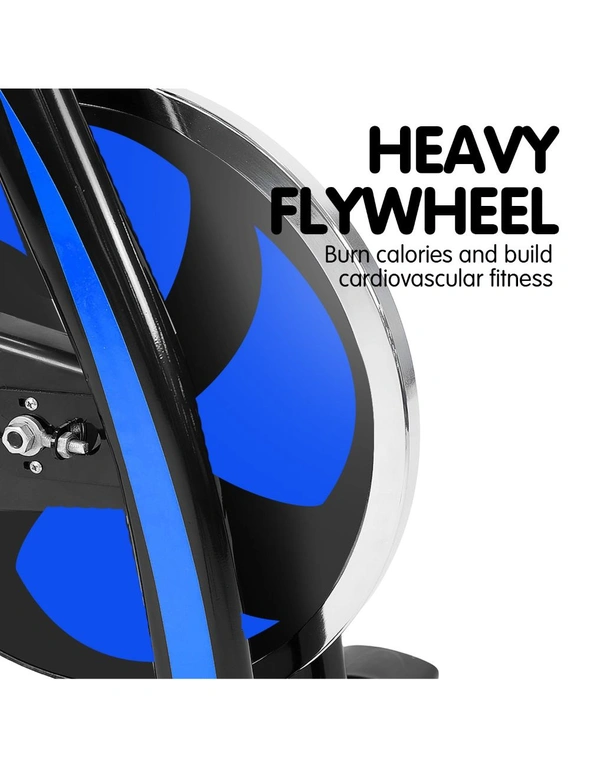NNEDPE Home Gym Flywheel Exercise Spin Bike - Blue, hi-res image number null