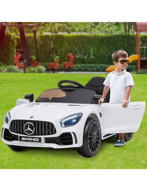 NNEDPE Mercedes Benz Licensed Kids Electric Ride On Car Remote Control White, hi-res image number null