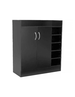 NNEDPE 21 Pairs Shoe Cabinet Rack Storage Organiser - 80 x 30 x 90cm - Black