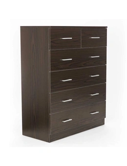 NNEDPE Tallboy Dresser 6 Chest of Drawers Cabinet 85 x 39.5 x 105 - Brown