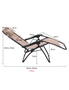 NNEDPE Zero Gravity Reclining Deck Camping Chair - Beige, hi-res