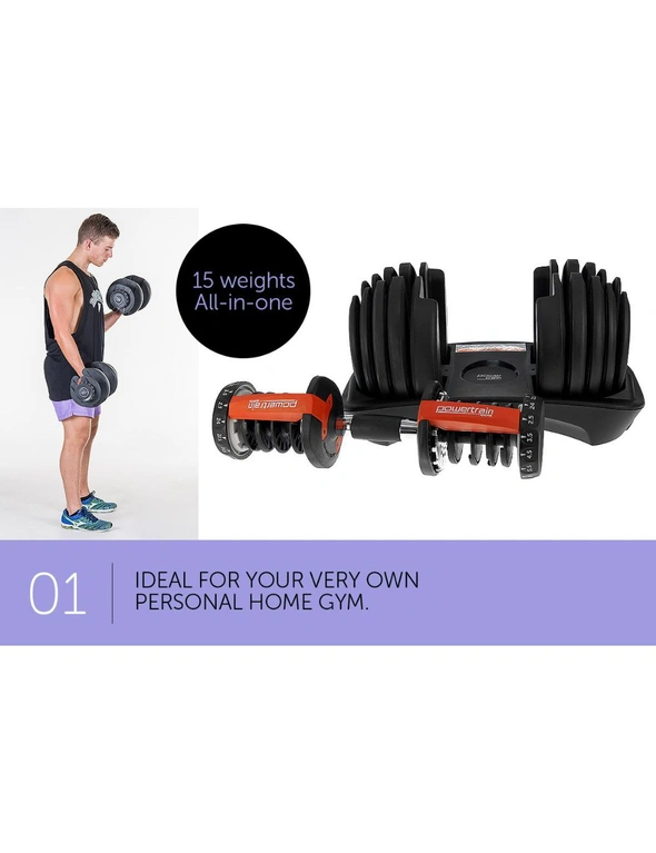 NNEDPE 48kg Adjustable Dumbbell Home Gym Set, hi-res image number null