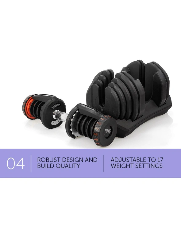NNEDPE 2x 40kg Adjustable Dumbbells Home Gym Set, hi-res image number null