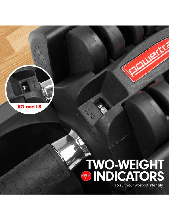 NNEDPE 2x 20kg Gen2 Home Gym Adjustable Dumbbell, hi-res image number null
