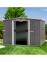 NNEDPE Garden Shed Spire Roof 8ft x 8ft Outdoor Storage Shelter - Grey, hi-res