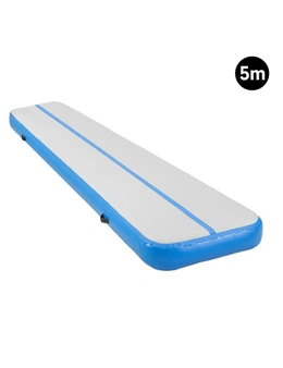 NNEDPE 5m x 1m Air Track Inflatable Gymnastics Tumbling Mat - Blue