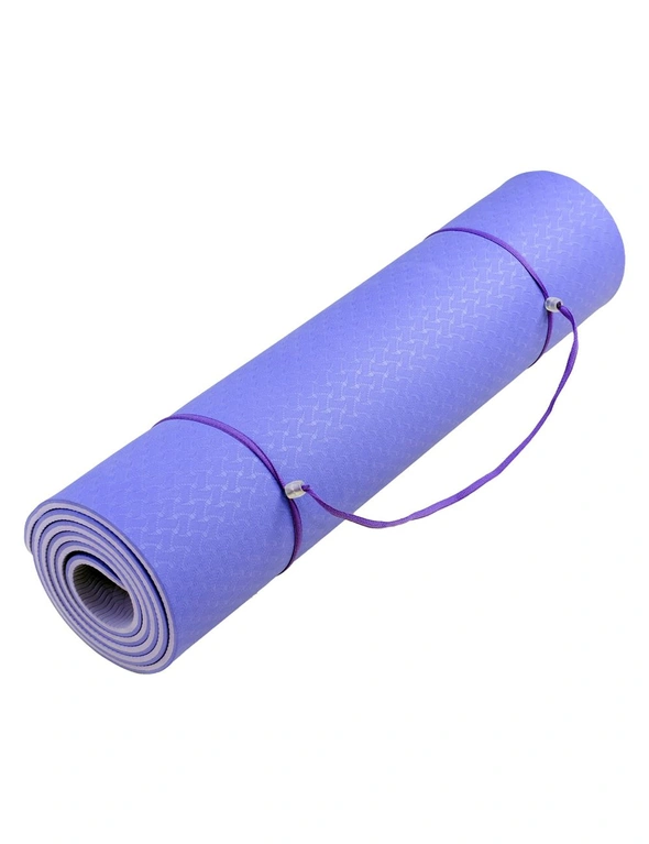 NNEDPE Eco-Friendly TPE Pilates Exercise Yoga Mat 8mm - Light Purple, hi-res image number null