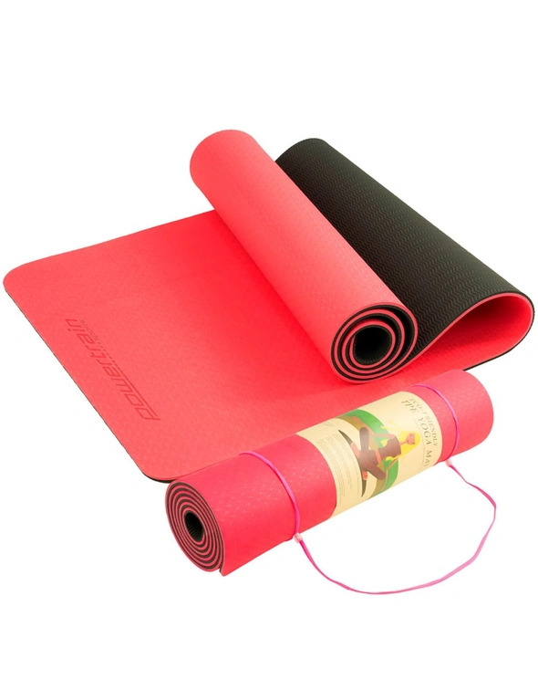 NNEDPE Eco-Friendly TPE Pilates Exercise Yoga Mat 8mm - Red, hi-res image number null
