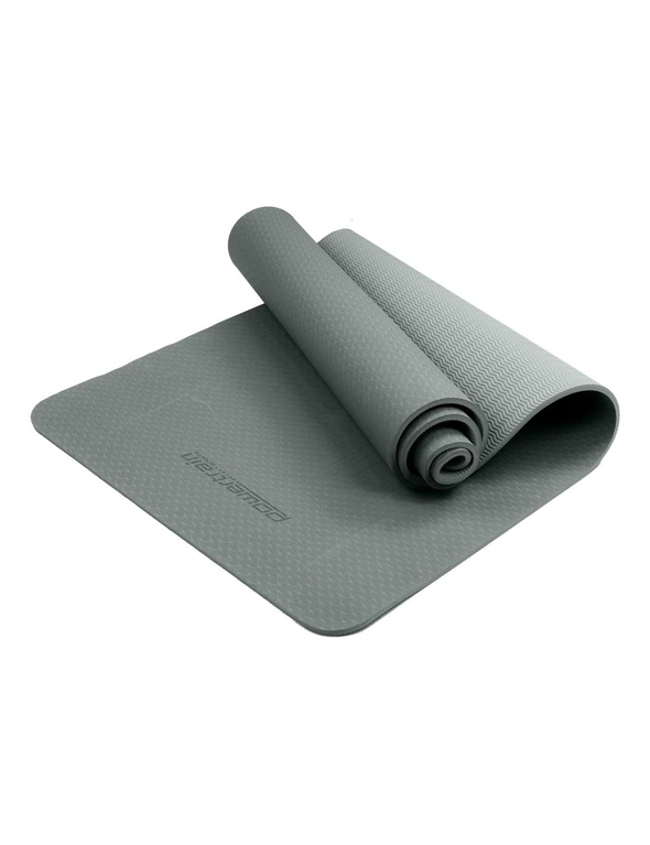 NNEDPE Eco-Friendly TPE Yoga Pilates Exercise Mat 6mm - Light Grey, hi-res image number null