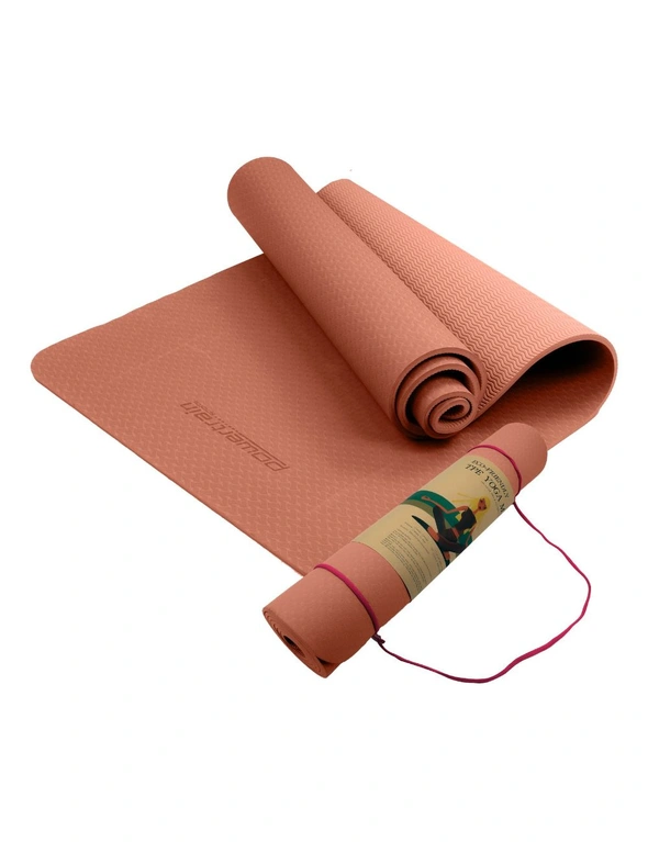 NNEDPE Eco Friendly TPE Yoga Exercise Pilates Mat 6mm - Pink, hi-res image number null
