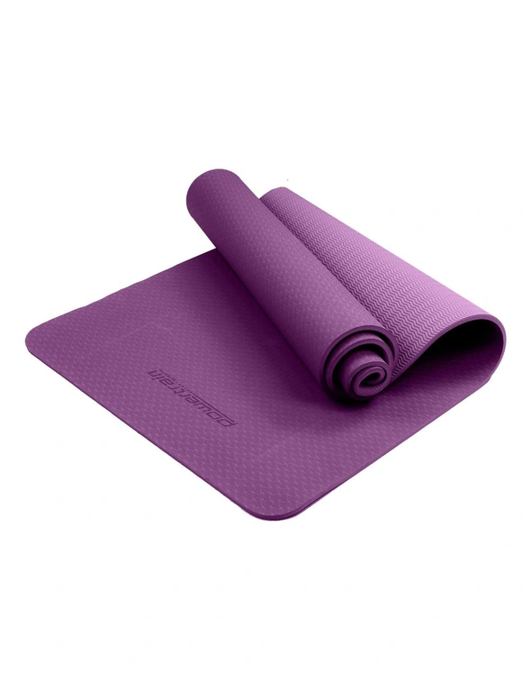 NNEDPE Eco-Friendly TPE Yoga Pilates Exercise Mat 6mm - Purple, hi-res image number null