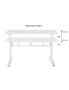 NNEKGE Wind Up Height Adjustable Sit Stand Desk (White), hi-res