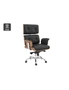 NNEKGE Eames Executive Office Chair Replica (Walnut Black Leather), hi-res
