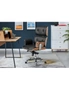 NNEKGE Eames Executive Office Chair Replica (Walnut Black Leather), hi-res