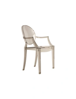 NNEKGE Set of 2 Philippe Starck Louis Ghost Armchair Replica (Smoke)