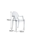 NNEKGE Set of 2 Philippe Starck Louis Ghost Armchair Replica (Smoke), hi-res
