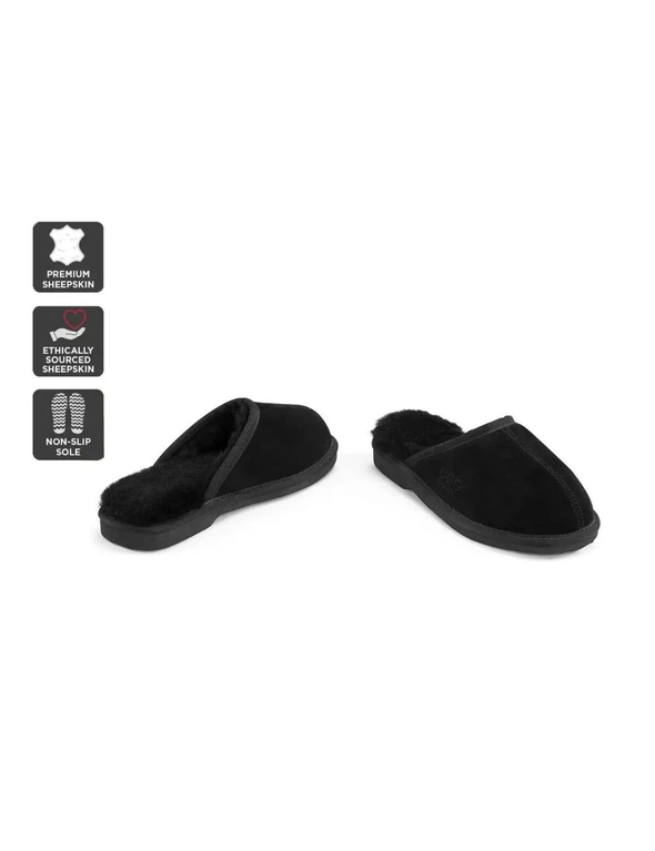 NNEKGE Slippers Barwon Premium Sheepskin (Black Size 7M 8W US), hi-res image number null