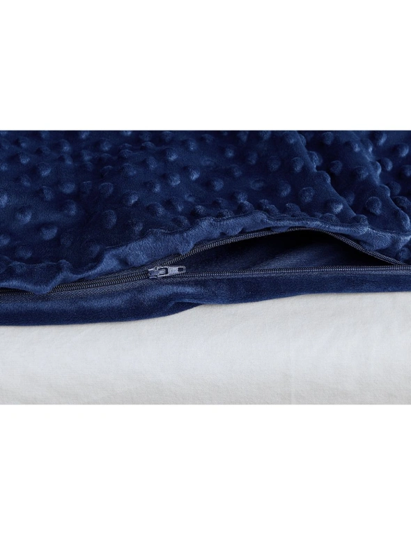 NNEKGE Mink Dot Weighted Cotton Blanket (Navy 7KG), hi-res image number null