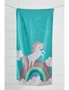 NNEKGE Rainbow Unicorn Kids Beach Towel, hi-res