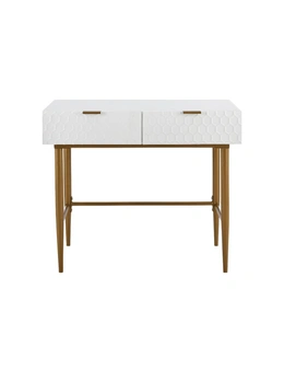 NNEKGE Honeycomb Dressing Table (White)