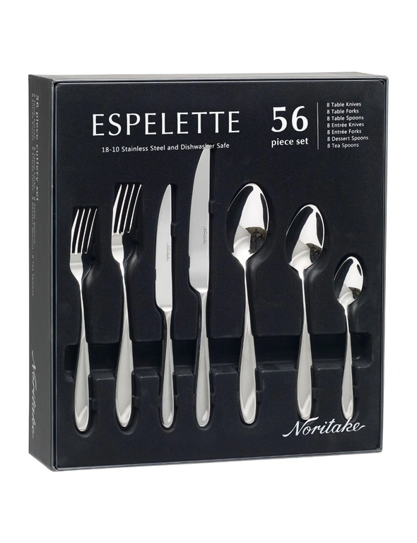 Noritake - Espelette 18/10 Stainless Steel 56pce Cutlery Set, hi-res image number null