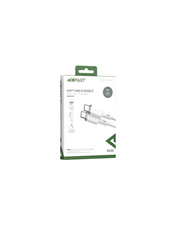 Orotec ACEFAST White Charging Data Cable C2-03 USB-C to USB-C, hi-res image number null