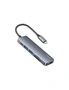 Orotec Yesido HB11 6-in-1 Aluminium Alloy USB-C Multiport Hub Adapter with 4K HDMI & Card Reader, Grey, hi-res
