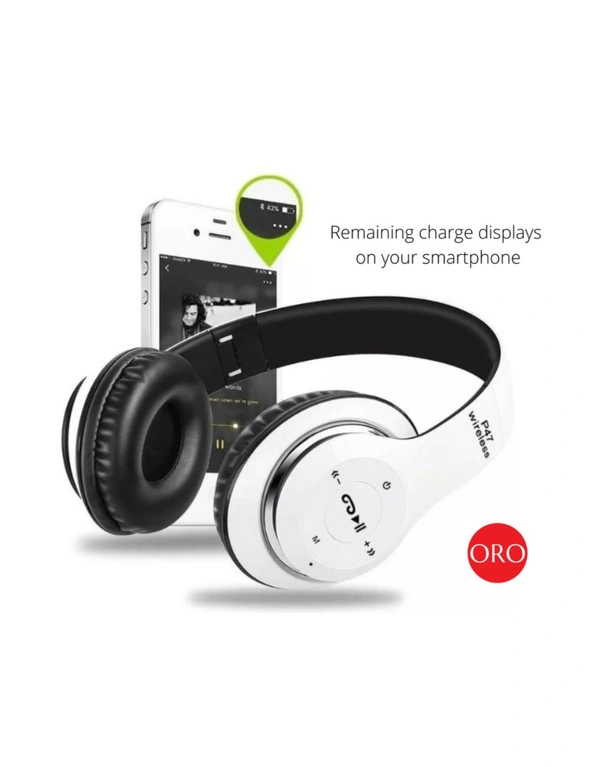 Orotec Oro Wireless Headphones EDR 5.0 - Foldable WHITE, hi-res image number null