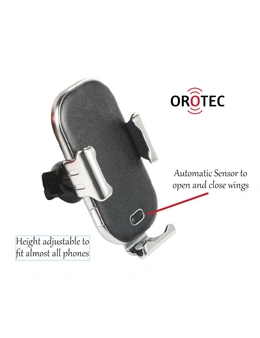 Orotec In Car Fast Charge Wireless Charger with Automatic Sensors