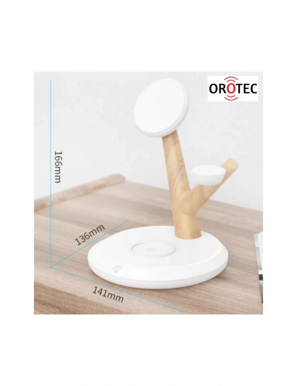 Orotec Natura Triple Wireless Charger for Apple Products and MagSafe, hi-res image number null