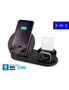 Orotec 10W 3-in-1 Fast Charge Triple Wireless Charger Station for Apple (Black) with Qualcomm Charger, hi-res