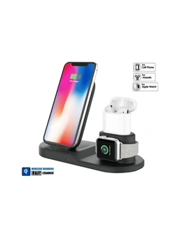 Orotec 10W 3-in-1 Fast Charge Triple Wireless Charger Stand for Apple (Square) White