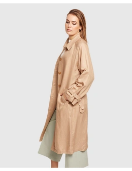 Oxford Sherlock Linen Blend Trench Coat