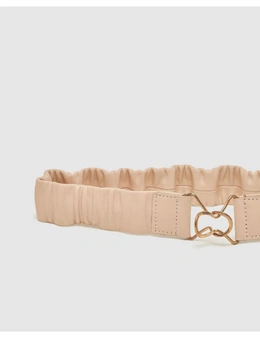Oxford Tyra Ruched Leather Belt