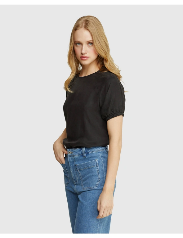 Oxford Hannah Woven Front T-Shirt, hi-res image number null