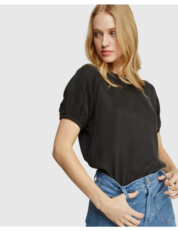 Oxford Hannah Woven Front T-Shirt, hi-res image number null
